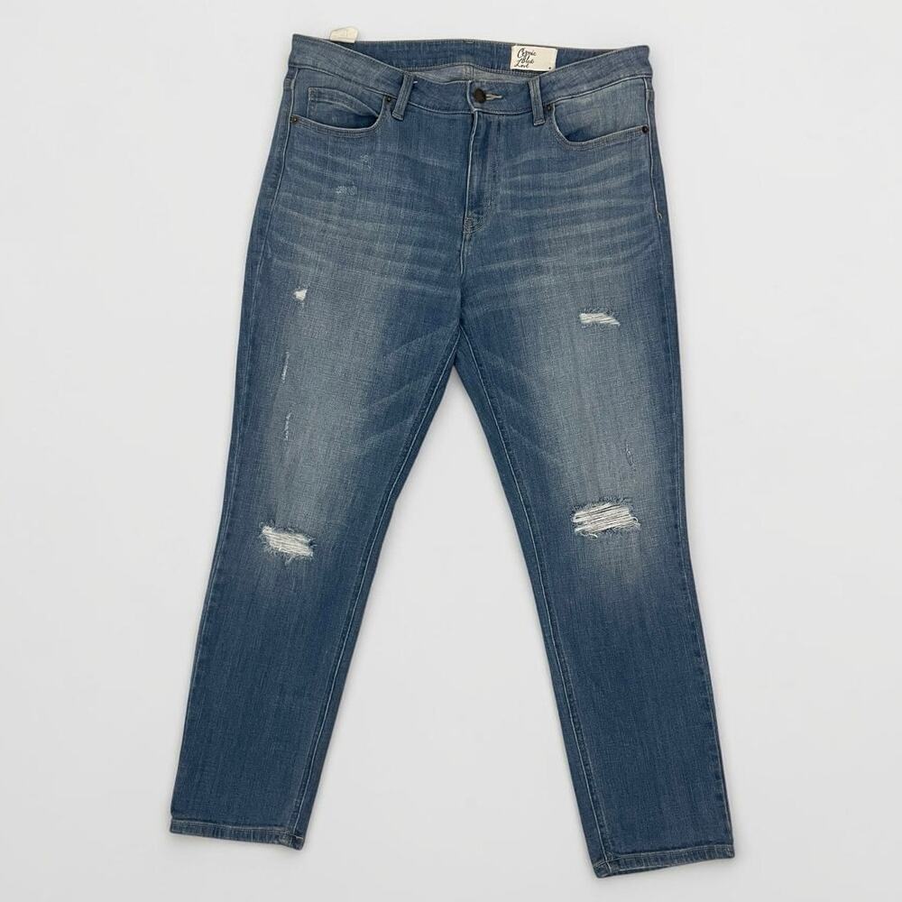 Cosmic Blue Love Distressed Jeans